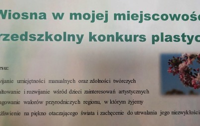 Zdjęcie do Przedszkolny konkursu plastyczny: &bdquo;Wiosna w mojej miejscowości&rdquo;